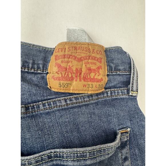 Grunge Levi's 559 Jeans Distressed 2009 Era Medium Wash Men's Size 33 * 30 - Picture 15 of 15